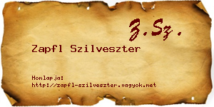 Zapfl Szilveszter névjegykártya